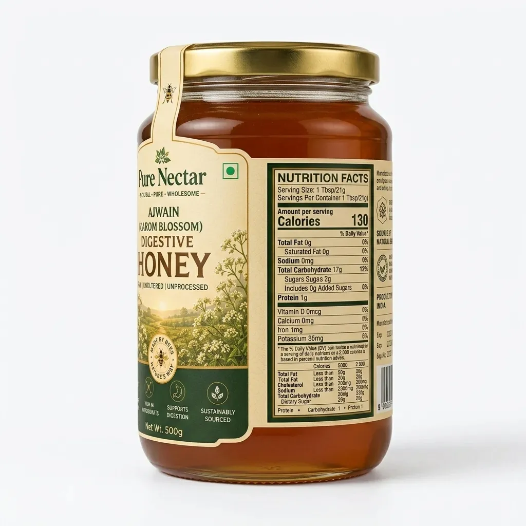 Ajwain (Carom Blossom) Digestive Honey View 3