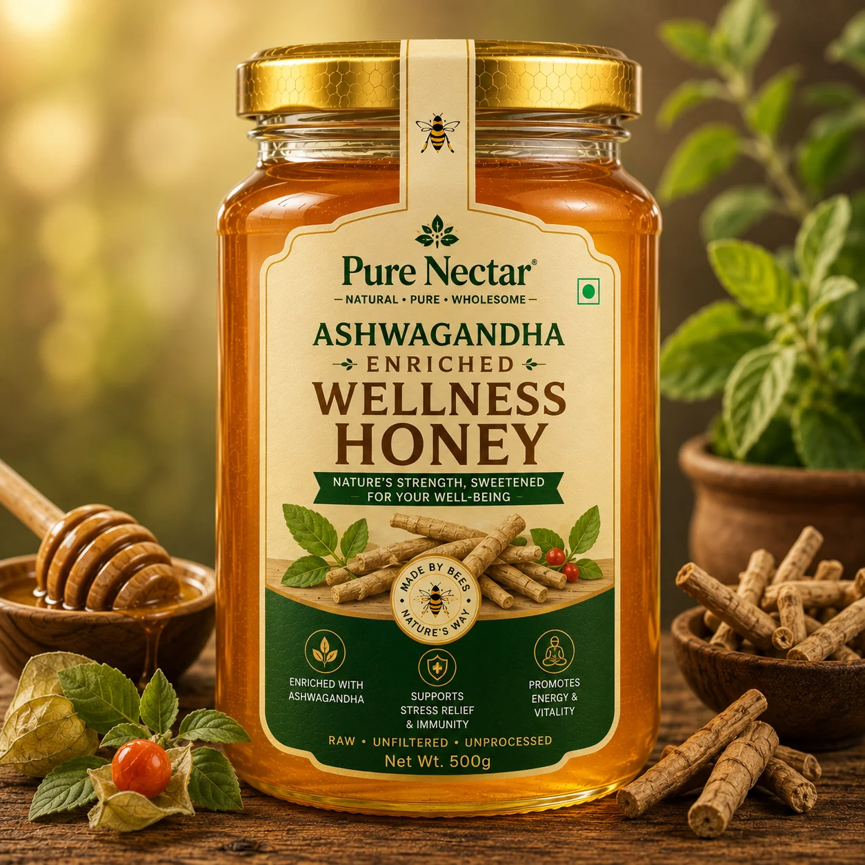Ashwagandha Enriched Wellness Honey
