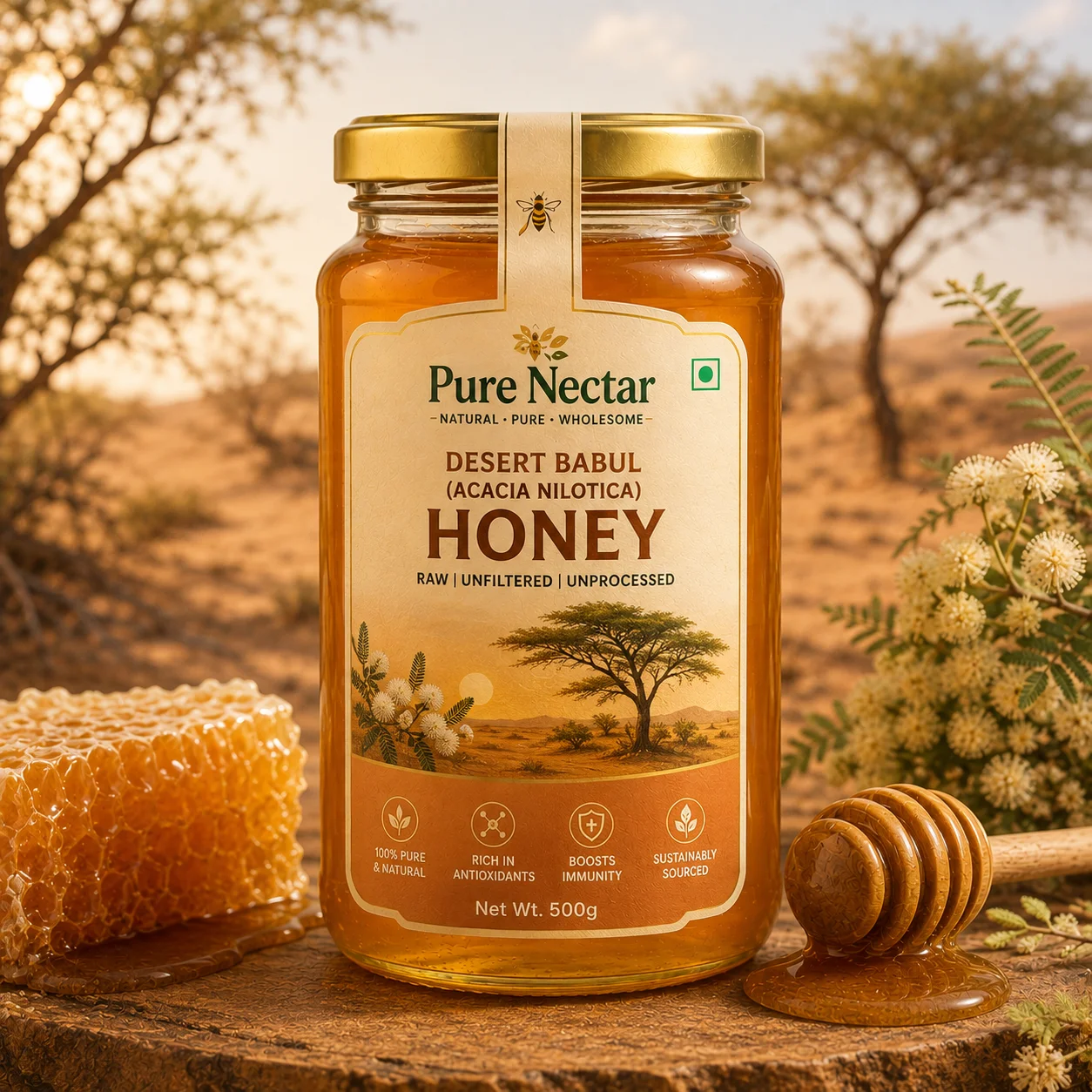Desert Babul (Acacia Nilotica) Honey