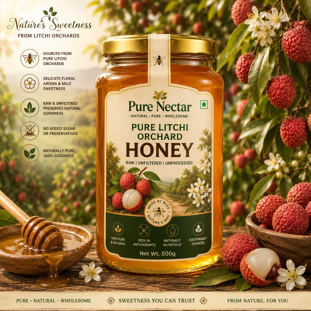 Pure Litchi Orchard Honey